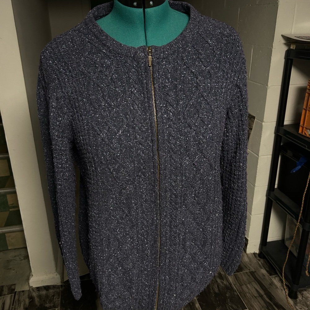Fashion Bug Blue Textured Sweater Women’s size 18 20 XL